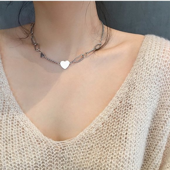 *NEW 925 Sterling Silver Vintage Heart Necklace - Picture 8 of 10